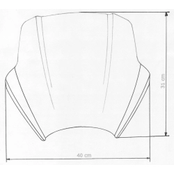 MRA uniwersalna szyba motocyklowa SPS-A, przyciemniana