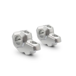 SW-MOTECH zestaw podwyższający kierownicę 22MM PODWYŻSZENIE 30MM PRZESUNIĘCIE 21MM SILVER