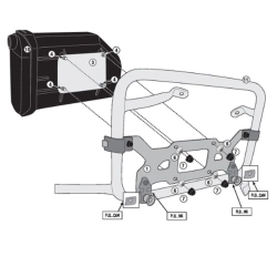 KAPPA KTL1192KIT mocowanie SKRZYNKI NARZĘDZIOWEJ KS250 DO STELAŻY KLO1192MK/CAM HONDA NC750X 21 MOTORUS.PL