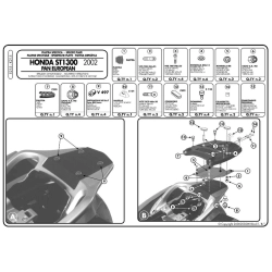 KAPPA stelaż kufra centralnego HONDA ST 1300 PAN EUROPEAN (02-14) ( Z PŁYTĄ MONOKEY ) MOTORUS.PL