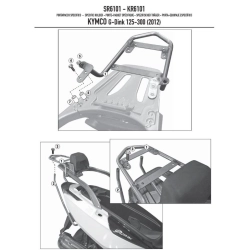 KAPPA stelaż kufra centralnego KYMCO G-DINK 125/300 (12-15) ( BEZ PŁYTY ) MOTORUS.PL