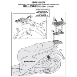 KAPPA stelaż kufra centralnego APRILIA SCARABEO 125/200 (11-15) ( BEZ PŁYTY ) MOTORUS.PL