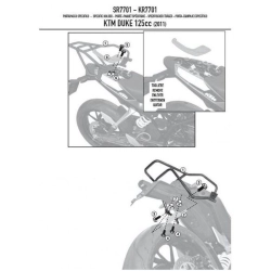 KAPPA stelaż kufra centralnego KTM DUKE 125/300/390 (11-15) ( BEZ PŁYTY ) MOTORUS.PL