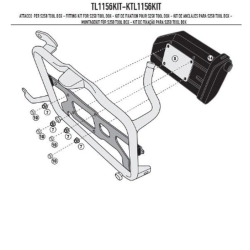 KAPPA mocowanie skrzynki narzędziowej KS250 DO STELAŻY KL1156, KL1158 MOTORUS.PL
