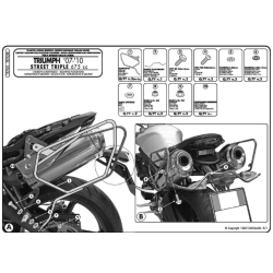 KAPPA stelaż pod sakwy boczne TRIUMPH Street Triple 675 (07-12) również pod kufry RA314 EASY LOCK MOTORUS.PL