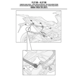 KAPPA stelaż kufrów bocznych MONOKEY HONDA FORZA 750 21-, MOTORUS.PL