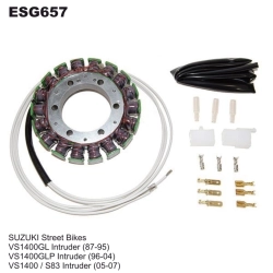 ELECTROSPORT ESG657 stator uzwojenie alternatora SUZUKI VS 1400 Intruder (87-07)