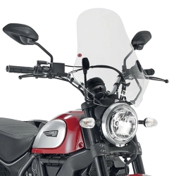 KAPPA szyba motocyklowa DUCATI Scrambler 400 (16-19), Scrambler Icon 800 (15-19) 48 X 43,5 CM PRZEZROCZYSTA POTRZEBNE MO