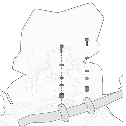 KAPPA 03SKITK zestaw montażowy do mocowania SMART BAR DUCATI/HONDA/KAWASAKI/BENELLI/KAWASAKI/SUZUKI MOTORUS.PL