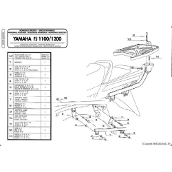 KAPPA K2970 stelaż kufra centralnego YAMAHA FJ 1100 BEZ PŁYTY MOTORUS.PL