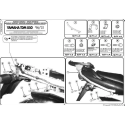 KAPPA stelaż kufra centralnego YAMAHA TDM 850 (96-01) ( BEZ PŁYTY ) MOTORUS.PL