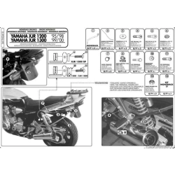 KAPPA stelaż kufra centralnego YAMAHA XJR 1200 (95-98), XJR 1300 (98-02) ( BEZ PŁYTY ) MOTORUS.PL