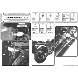 KAPPA stelaż kufra centralnego YAMAHA TDM 900 (02-14) ( BEZ PŁYTY ) MOTORUS.PL