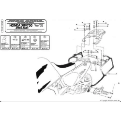 KAPPA stelaż kufrów bocznych MONOKEY HONDA XRV 750 AFRICA TWIN (93-02) również pod kufry MONOKEY RETRO-FIT K-VENTURE ALU