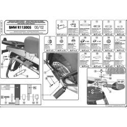 KAPPA stelaż kufrów bocznych MONOKEY BMW R 1100GS (94-99), R 1150GS (00-03), R 850GS (94-01) również pod kufry MONOKEY R