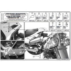 KAPPA stelaż kufrów bocznych MONOKEY SUZUKI DL 1000 V-STROM (02-11), KAWASAKI KLV 1000 (04-09) również pod kufry MONOKEY