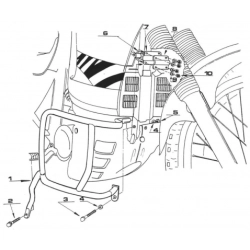 KAPPA gmole osłony silnika HONDA XL 600V TRANSALP (97-99) (TN363) CZARNE MOTORUS.PL