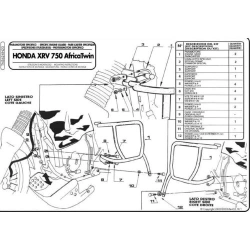 KAPPA gmole osłony silnika HONDA XRV 750 AFRICA TWIN (TN362) CZARNE MOTORUS.PL