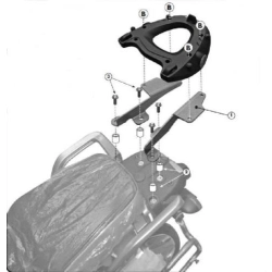 KAPPA stelaż kufra centralnego YAMAHA XT 1200Z/ZE SUPER TENERE (10-15) ( Z PŁYTĄ MONOKEY ) MOTORUS.PL