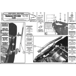 KAPPA stelaż kufra centralnego YAMAHA FZS 1000 FAZER (01-05) ( BEZ PŁYTY ) MOTORUS.PL