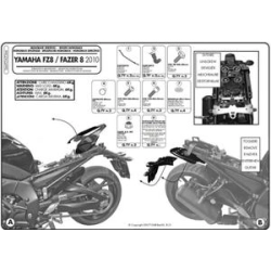 KAPPA stelaż kufra centralnego YAMAHA FZ8 / FAZER 8 800 (10-15) ( BEZ PŁYTY ) MOTORUS.PL