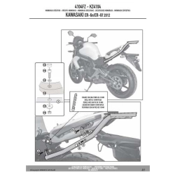 KAPPA stelaż kufra centralnego KAWASAKI ER-6N / ER-6F 650 (12-15) ( BEZ PŁYTY ) MOTORUS.PL