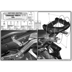 KAPPA stelaż kufra centralnego KAWASAKI VERSYS 650 (06-09) ( BEZ PŁYTY ) MOTORUS.PL