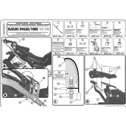 KAPPA stelaż kufra centralnego SUZUKI SV 650 / S (03-08) ( BEZ PŁYTY ) MOTORUS.PL