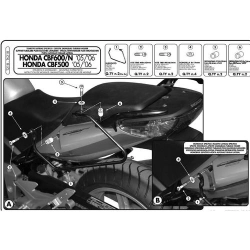 KAPPA stelaż pod sakwy boczne HONDA CBF 500 04-09, CBF 600S/N 04-09, CBF 1000 06-09 MOTORUS.PL