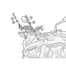 KAPPA mocowanie Szyby 4128SK YAMAHA MT-03 321 (20) MOTORUS.PL