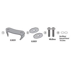 KAPPA 5145KITK adapter do zamontowania STELAŻA BOCZNEGO KLO5145MK I KLO5145CAM BMW F900GS 24-, BEZ UŻYCIA STELAŻA KUFRA