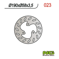 NG023 tarcza hamulcowa PRZÓD/TYŁ YAMAHA NEOS 50 97-21, APRILIA HABANA 50/125 98-02, LEONARDO 125 96-05, SCARABEO 98-10,