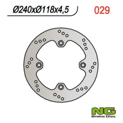 NG029 tarcza hamulcowa TYŁ SUZUKI DR650 S/SE 96-11, XF650 FREEWIND 97-02, (240X118X4,5MM) (4X10,5MM)