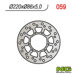 NG059 tarcza hamulcowa TYŁ YAMAHA XT600 E 95-03, XTZ 660 91-94 (220X86X4,5)