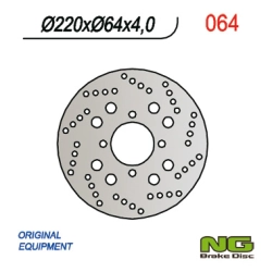 NG064 tarcza hamulcowa TYŁ SUZUKI AN125/150 BURGMAN02-05 (220X64X4) (4X10,5MM)