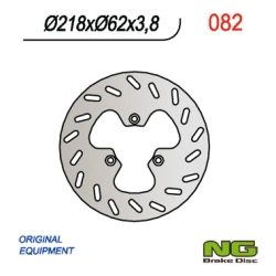 NG082 tarcza hamulcowa TYŁ YAMAHA DT50R 03-08DT 50X/SM 07-11, XT125 X 05-12 (218x62x3,5)