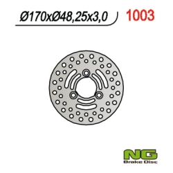 NG1003 tarcza hamulcowa PRZÓD SUZUKI LTZ250/400, LTA 400/500, LTF400/500 (170 x48x3)(3x10,50mm)