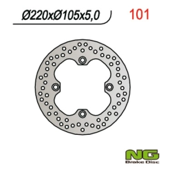 NG101 tarcza hamulcowa TYŁ HONDA CBR600F 91-06, CBR1000RR 04-14, CB600 HORNET, CBR900, VTR1000 (220X105X5)