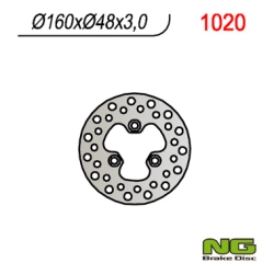 NG1020 tarcza hamulcowa PRZÓD SUZUKI LTR450 (06-12) (160x48x3) (3X10,5MM)