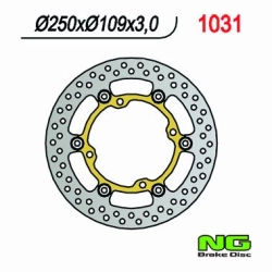 NG1031 tarcza hamulcowa PRZÓD KAWASAKI KXF 250/450 03-14 (250X109X3) (4X9,5MM) PŁYWAJĄCA