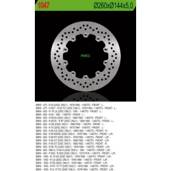 NG1047 tarcza hamulcowa PRZÓD BMW R45/60/65/75/80/90/100 (260X144X5) 10 OTWORÓW ŚR.5