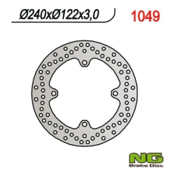 NG1049 tarcza hamulcowa TYŁ SUZUKI RMZ 450 05-20, HONDA CR125 98-99, CR250 97-01, RMZ 250 07-20 (240X122X4)(4X10,5MM)