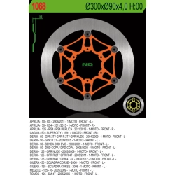 NG1068 tarcza hamulcowa PRZÓD APRILIA RS4 125 12-17, DERBI GPR 125 05-12 (300X90X4,0MM) (6X6,5MM) PŁYWAJĄCA - TYLKO NA S