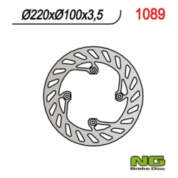 NG1089 tarcza hamulcowa TYŁ BETA 50/125 SM/ ENDURO 06-12 (220X100X3,5) (4X6,5MM)