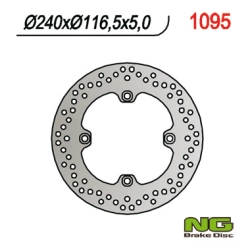 NG1095 tarcza hamulcowa TYŁ HONDA CBF500/600/1000, CBR600F 11-13 (240X116X5) (4X10,5MM)CBF1000 06-16