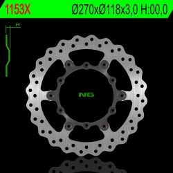 NG1153X tarcza hamulcowa PRZÓD YAMAHA YZF250/400/426/450 98-24, YZ125/250 (2T), WR250/400/426/450F (270X118X3MM) PŁYWAJĄ