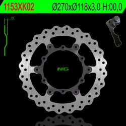 NG1153XK02 tarcza hamulcowa Z ADAPTEREM OVERSIZE (270X118X3)