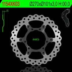 NG1154XK03 tarcza hamulcowa PRZÓD Z ADAPTEREM OVERSIZE (270X101X3) HONDA CRF250/450R 04-14, CRF450X 04-16