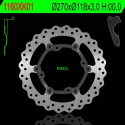 NG1160XK01 tarcza hamulcowa Z ADAPTEREM OVERSIZE (270X118X3) WAVE PŁYWAJĄCA