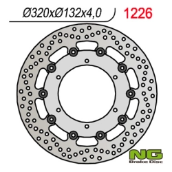 NG1226 tarcza hamulcowa PRZÓD YAMAHA XT660 X 04-16 320 MM (320X132X4) (PŁYWAJĄCA)(6x8,50mm)